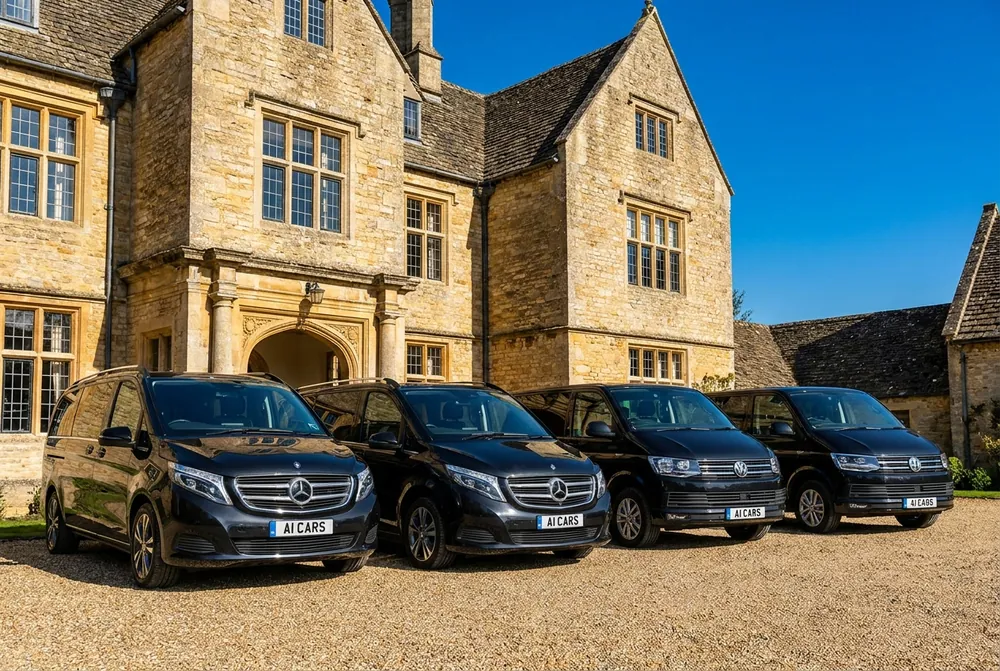 A1 Cars vehicles outside a Cotswold manor house
