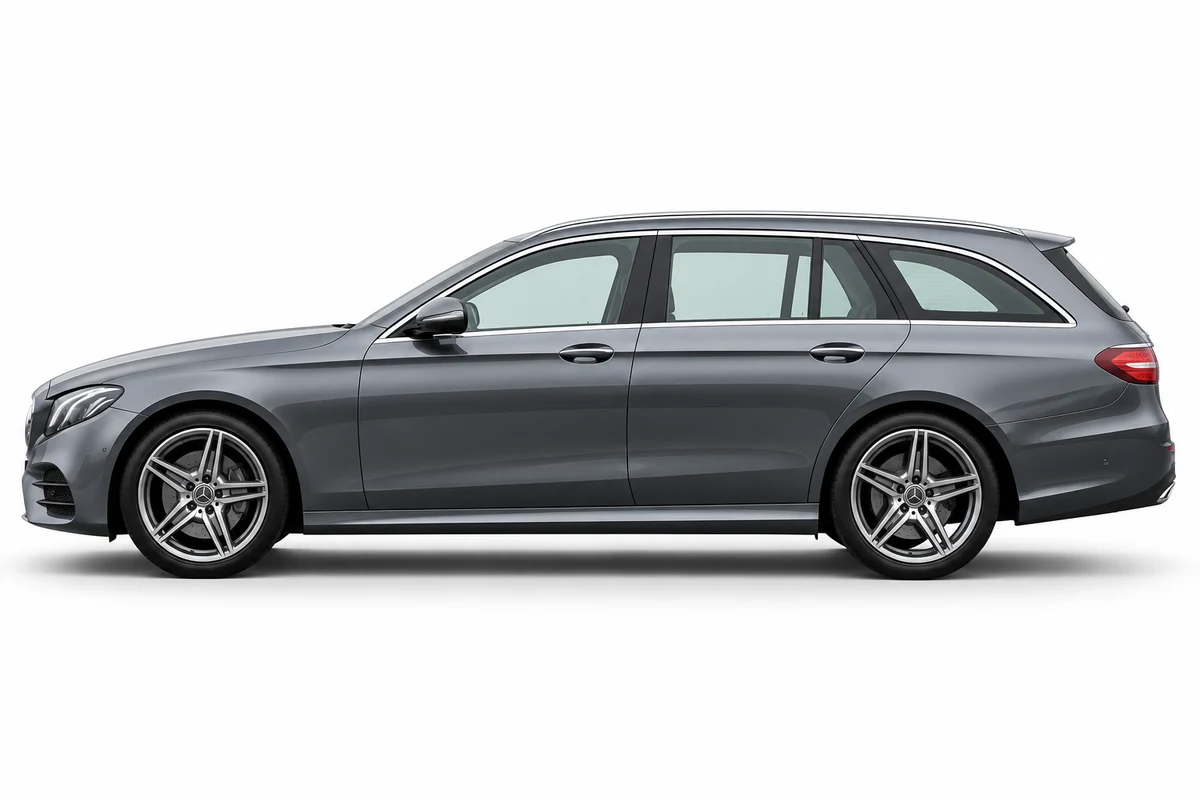 Mercedes E-Class estate in side profile